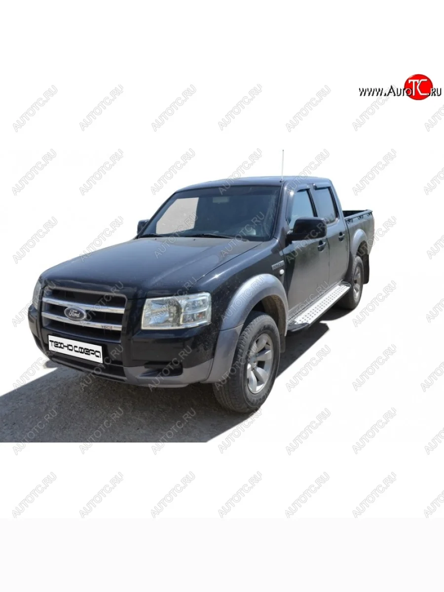 Порожки для ног Бумер (алюминий) Ford Ranger рестайлинг (2009-2011)  в Керчи Республика Крым