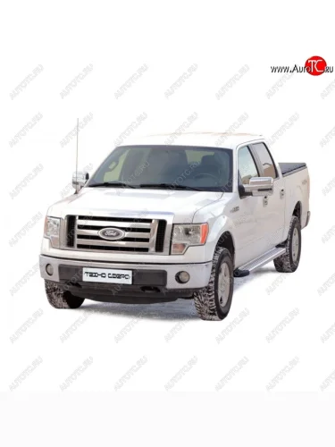 Порожки для ног Бумер (алюминий) Ford F 150  7 (2008-2014) дорестайлинг, рестайлинг