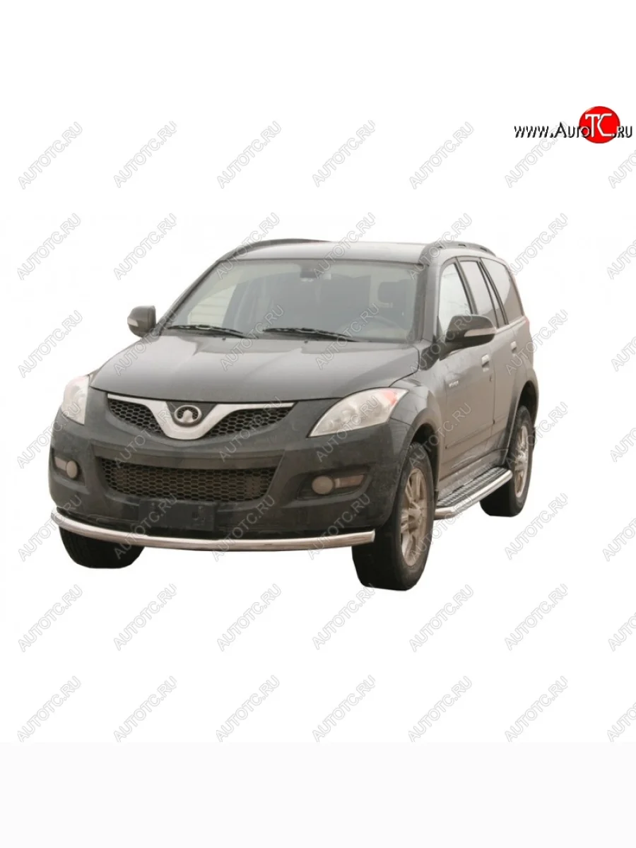 Защита переднего бампера ТехноСфера (Техно Сфера) (Сталь с покрытием, d63.5 mm) Great Wall Hover H5 (2010-2017) (цвет: Серебристый)  в Перми Пермском крае