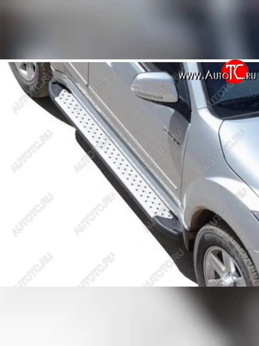 Порожки для ног Бумер (алюминий)  Hyundai Santa Fe (2012-2016) DM  в Самаре Самарской области