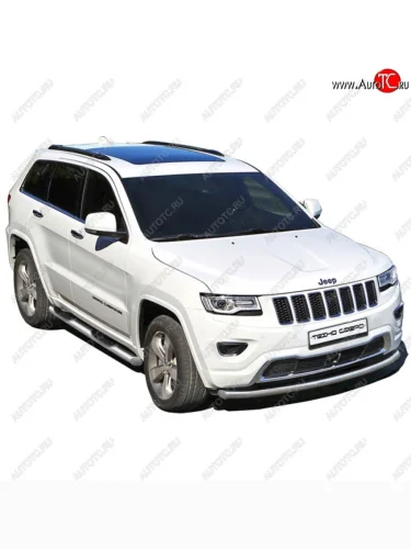 Защита переднего бампера WK2 Restyling ТехноСфера (Техно Сфера) (нержавейка, d63.5 mm) Jeep Grand Cherokee  WK2 (2010-2013) дорестайлинг