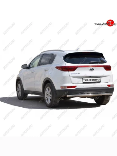 Защита заднего бампера ТехноСфера (Техно Сфера) (Сталь с покрытием, 51 mm) KIA Sportage  4 QL (2016-2018) дорестайлинг