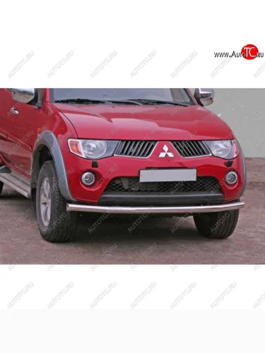 Защита переднего бампера ТехноСфера (Техно Сфера) (Сталь с покрытием, d63.5 mm) Mitsubishi L200 4  дорестайлинг (2006-2014)