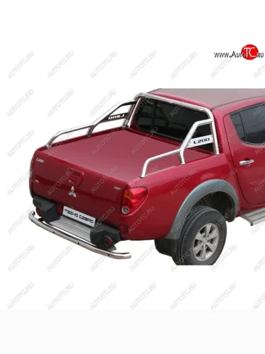 Защита заднего бампера ТехноСфера (Техно Сфера) (Сталь с покрытием, 63.5 mm) Mitsubishi L200 5 KK,KL рестайлинг (2018-2022)