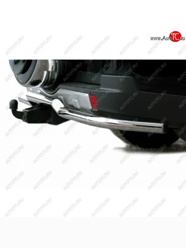 Защита заднего бампера ТехноСфера (Техно Сфера) (нержавейка, d63.5 mm) Mitsubishi Pajero  4 V90 (2006-2015) дорестайлинг, 1-ый рестайлинг