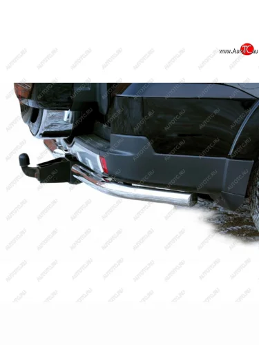 Защита заднего бампера ТехноСфера (Техно Сфера) (Сталь с покрытием, уголки, 63.5 mm) Mitsubishi Pajero  4 V90 (2006-2015) дорестайлинг, 1-ый рестайлинг