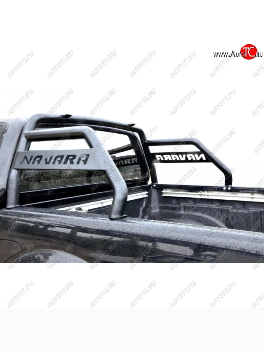 Защитная дуга багажника ТехноСфера (Техно Сфера) (d63.5 mm) Nissan Navara 2 D40 рестайлинг (2010-2016) (Сталь с покрытием, цвет: Серебристый)  с доставкой в г. Керчь