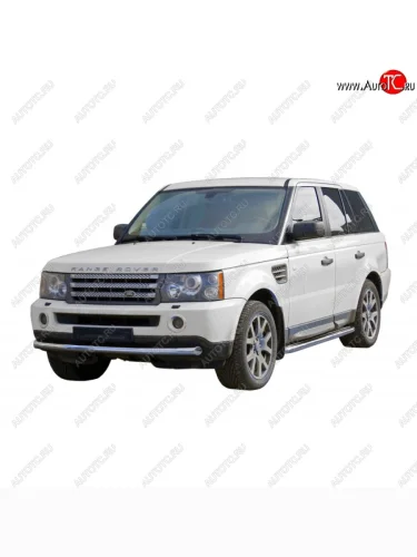 Защита переднего бампера ТехноСфера (Техно Сфера) (нержавейка, d63.5 mm) Land Rover Range Rover Sport  1 L320 (2005-2009) дорестайлинг