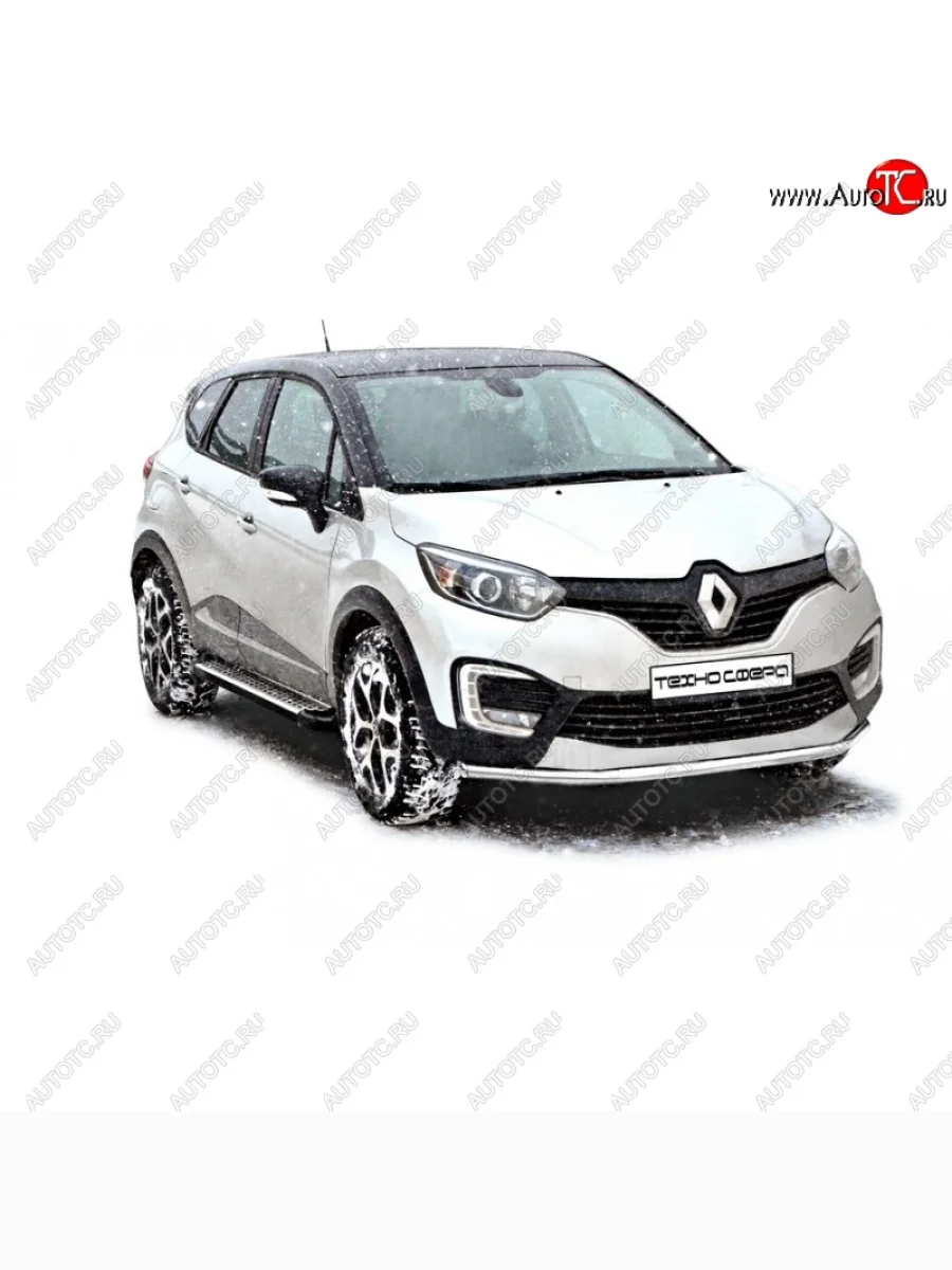 Защита переднего бампера ТехноСфера (Техно Сфера) (нержавейка, d51 mm) Renault Kaptur дорестайлинг (2016-2020)  в Самаре Самарской области