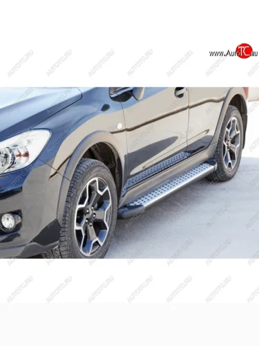 Порожки для ног Бумер (алюминий) Subaru XV  GP/G33 (2012-2017) дорестайлинг, рестайлинг