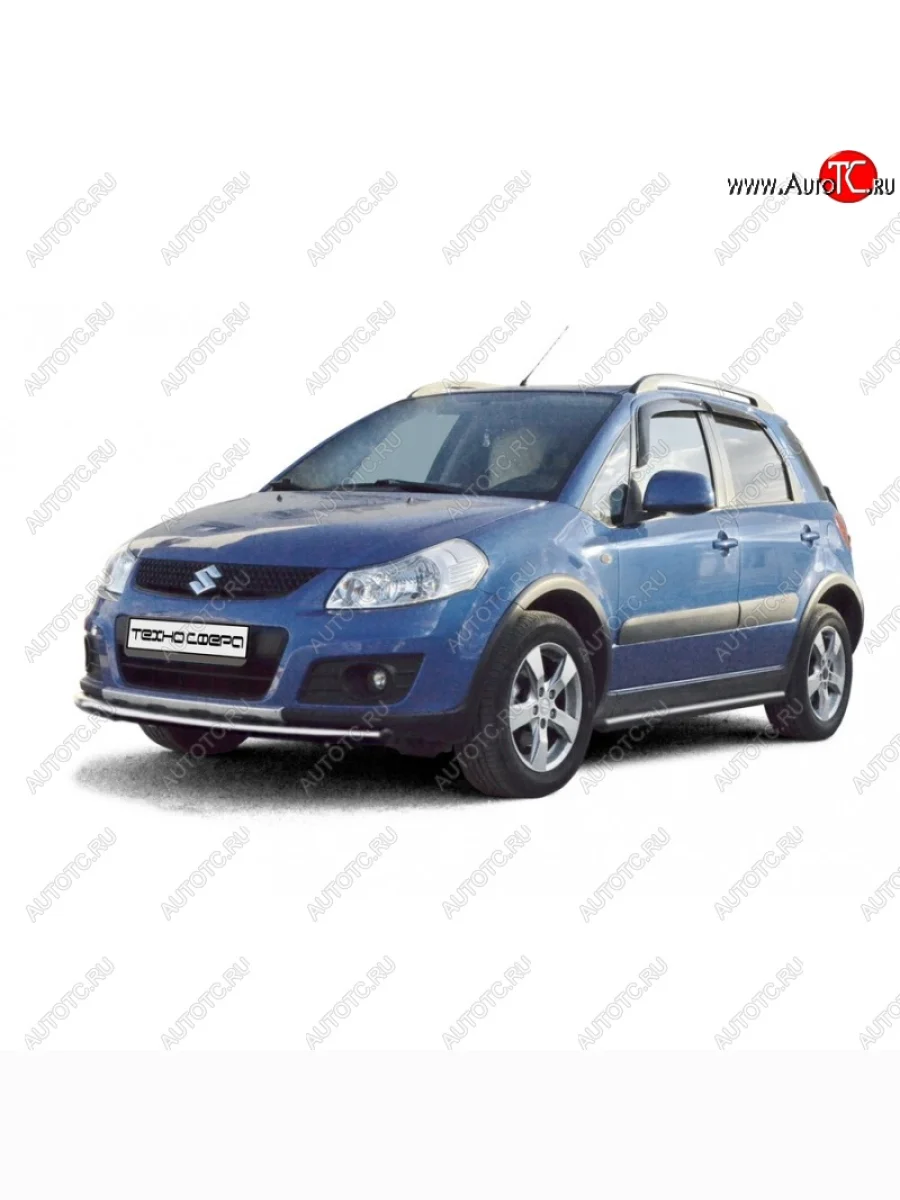 Защита переднего бампера ТехноСфера (Техно Сфера) (нержавейка, d63.5 mm) Suzuki SX4 GYA,GYB  рестайлинг, хэтчбэк (2010-2016)  в Керчи Республика Крым