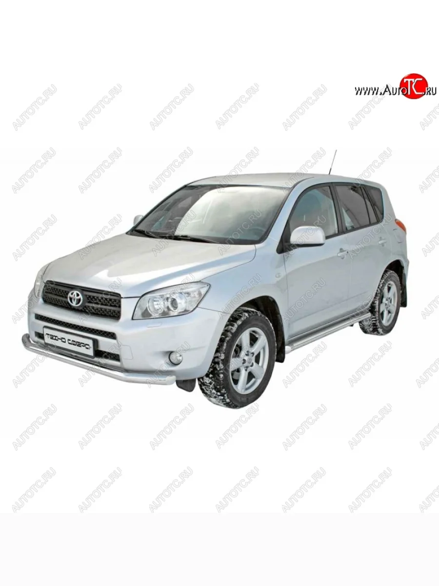 Защита переднего бампера ТехноСфера (Техно Сфера) (нержавейка, d63.5 mm) Toyota RAV4 XA305 5 дв. дорестайлинг (2005-2009)  в Самаре Самарской области