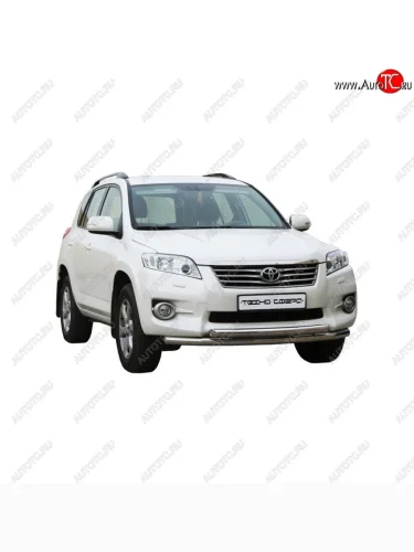 Защита переднего бампера ТехноСфера (Техно Сфера) (двойная, Сталь с покрытием, d63.5 mm) Toyota RAV4  XA40 (2015-2019) 5 дв. рестайлинг