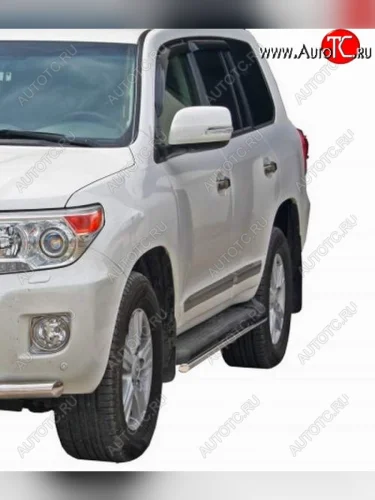 Защита порогов ТехноСфера (Техно Сфера) (нержавейка, 40 mm) Toyota Land Cruiser 200 1-ый рестайлинг (2012-2015)