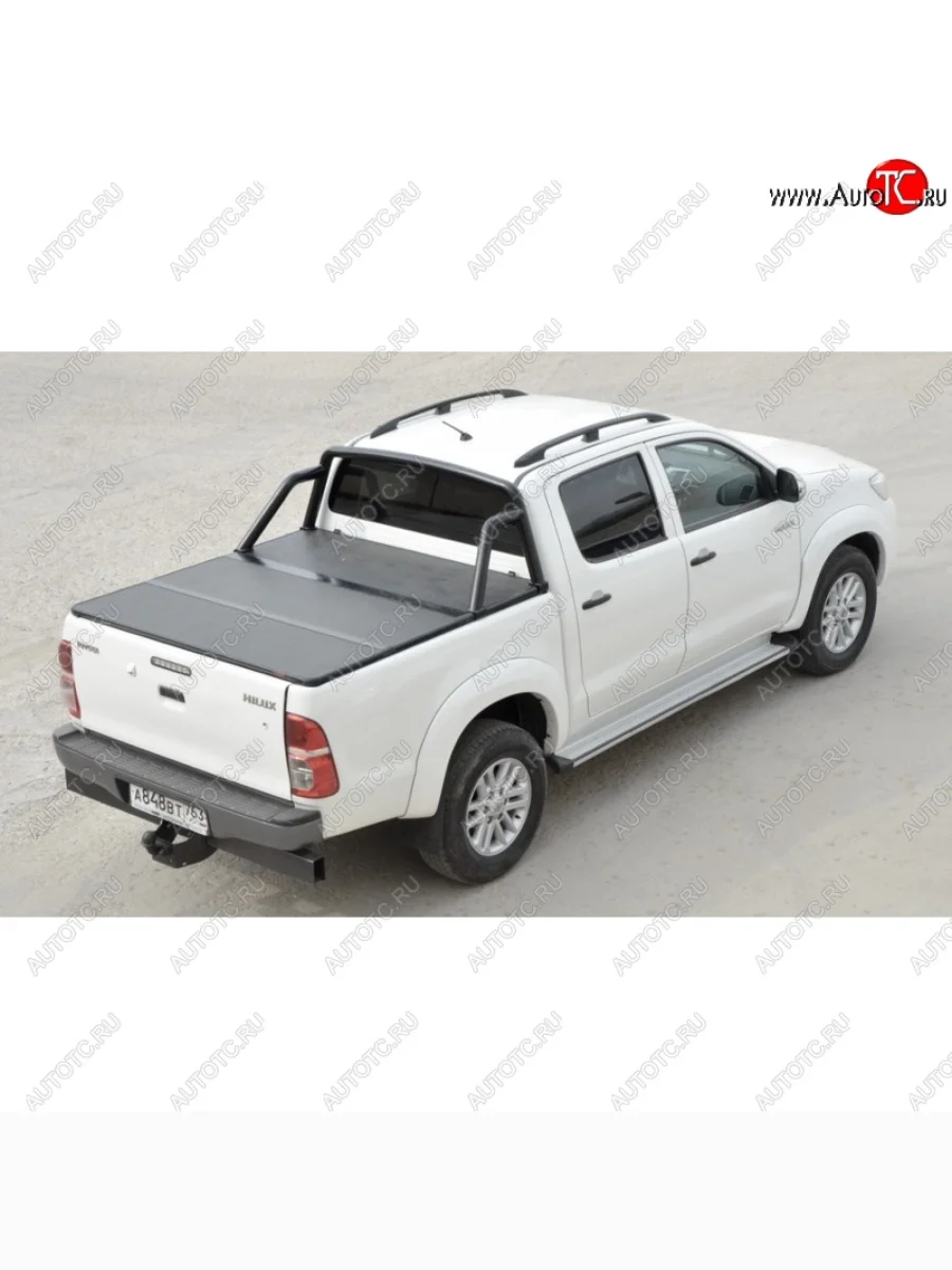 Защитная дуга багажника ТехноСфера (Техно Сфера) (с креплением под крышку, нержавейка, d63.5 mm) Toyota Hilux AN20,AN30  2-ой рестайлинг (2011-2016)  в Самаре Самарской области