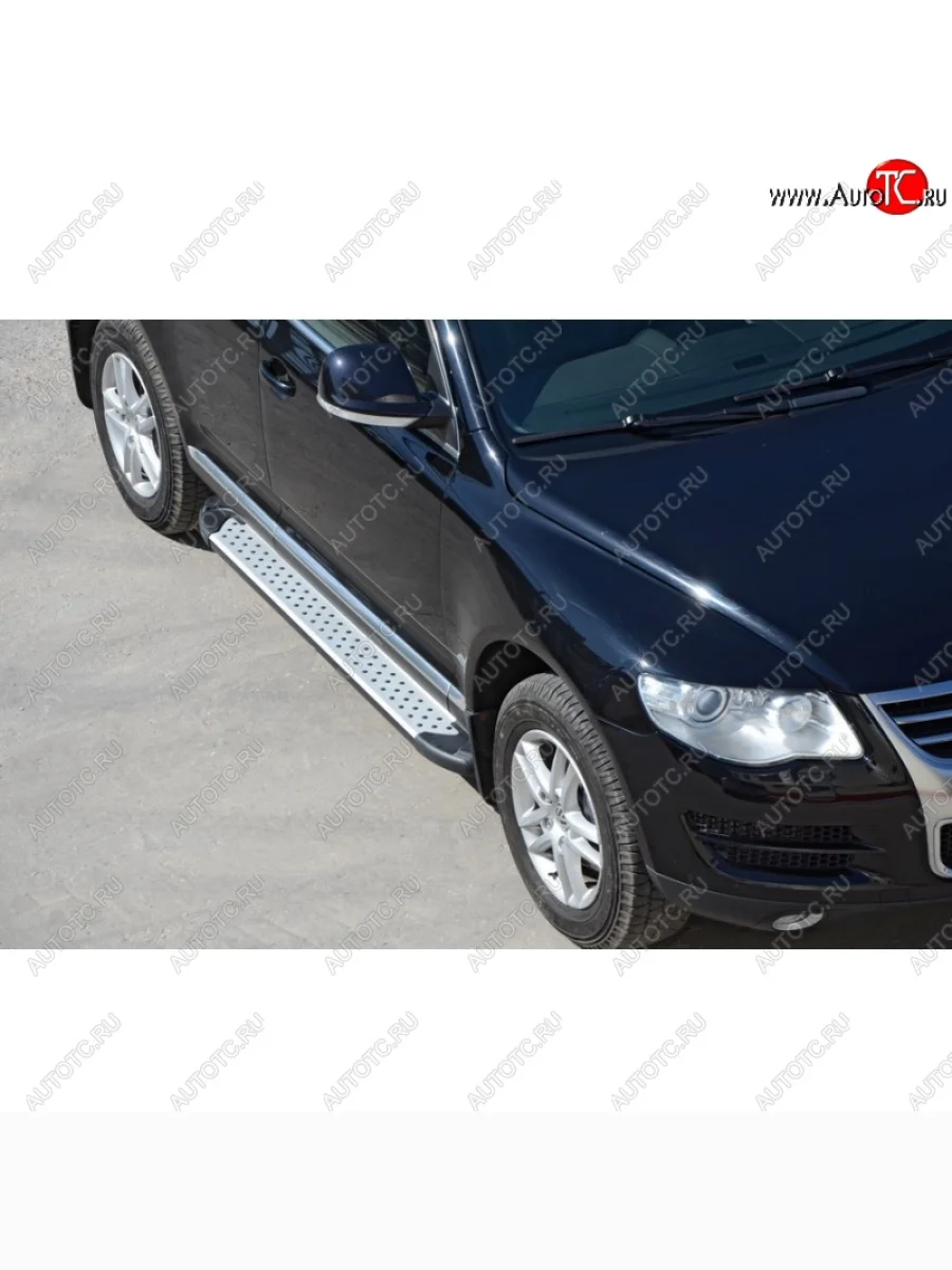 Порожки для ног Бумер (алюминий) Volkswagen Touareg 1 GP рестайлинг (2006-2010)  в Самаре Самарской области