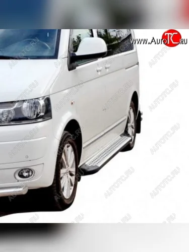Порожки для ног Бумер (алюминий) Volkswagen Transporter  T5 (2009-2015) рестайлинг