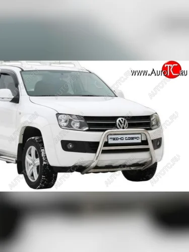 Защита переднего бампера ТехноСфера (Техно Сфера) (высокая, нержавейка, d63.5 mm) Volkswagen Amarok (2009-2016) дорестайлинг