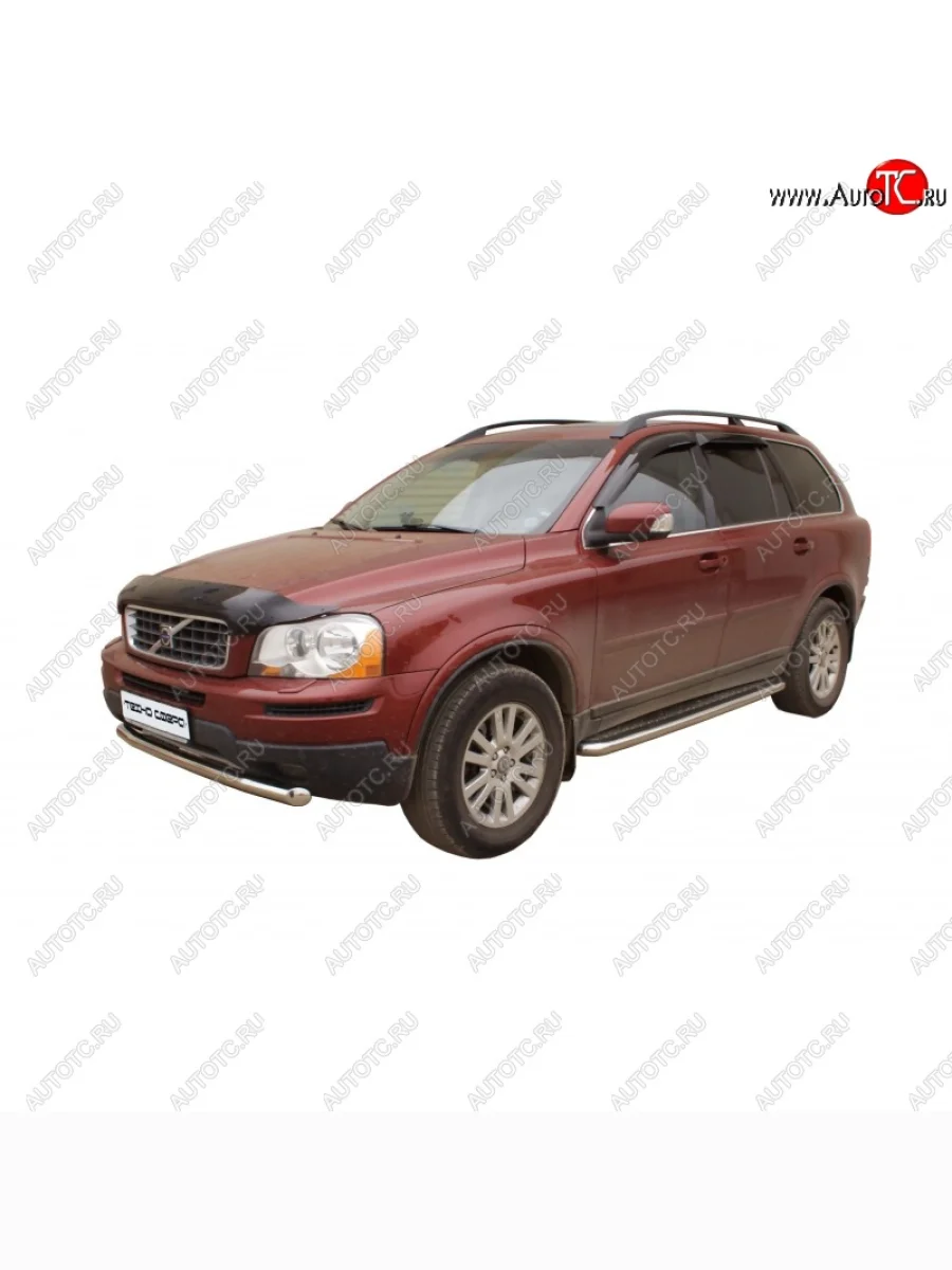 Защита переднего бампера ТехноСфера (Техно Сфера) (нержавейка, d63.5 mm) Volvo XC90 C 1-ый рестайлинг (2006-2009)  в Воронеже Воронежской области