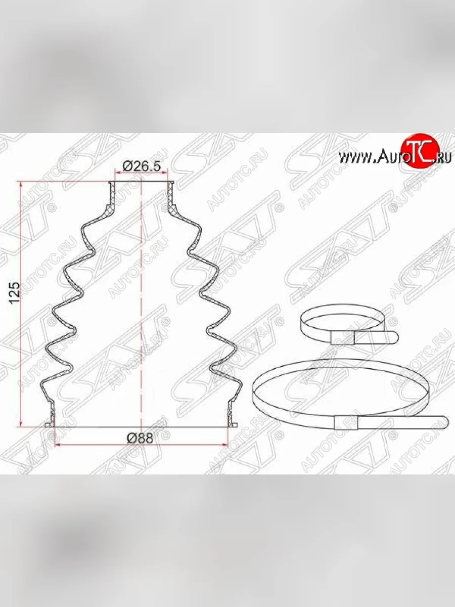 Пыльник ШРУСа (наружный) SAT Opel Astra H хэтчбек 5дв дорестайлинг (2004-2007)  в Керчи Республика Крым