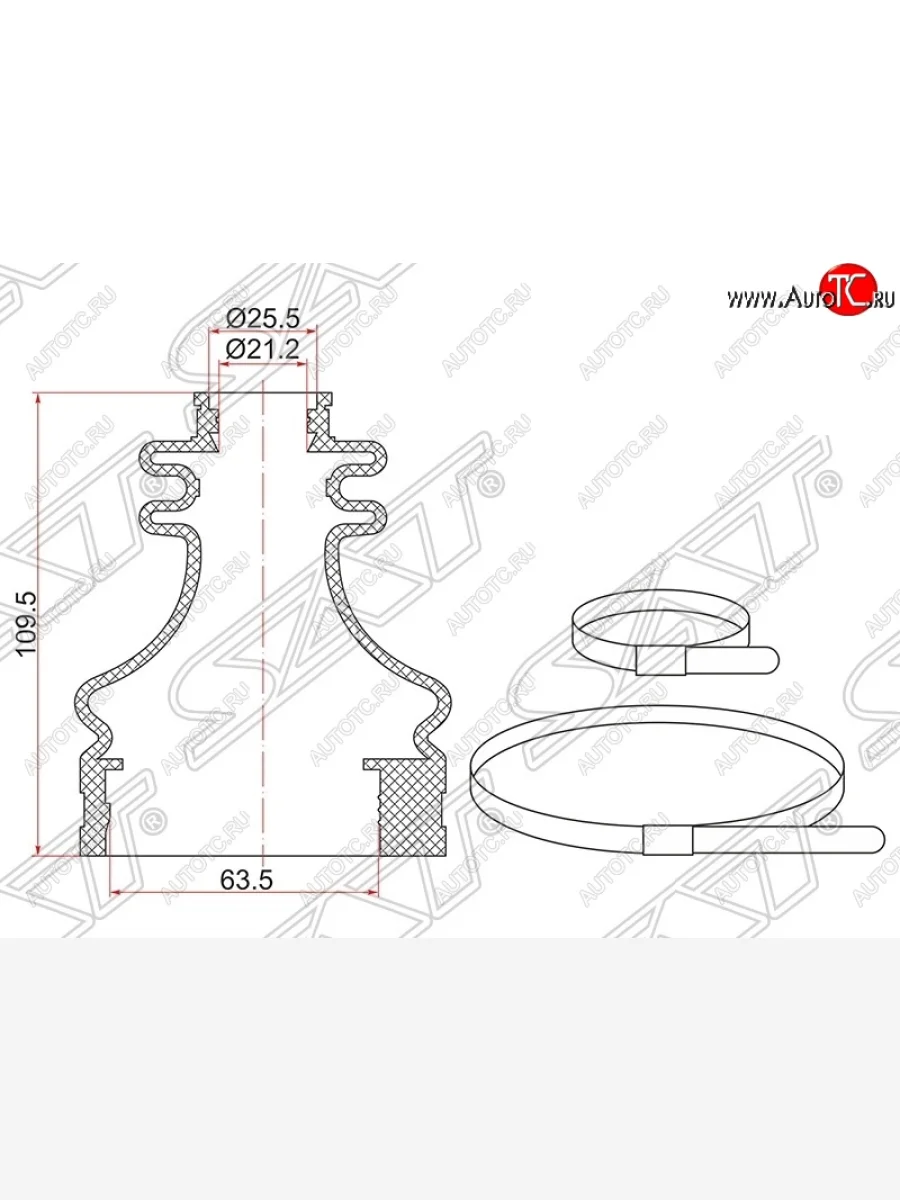Пыльник ШРУСа (внутренний/передний/правый) SAT Renault Logan 2 дорестайлинг (2014-2018)  в Самаре Самарской области