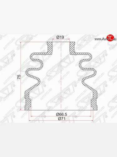 Пыльник ШРУСа (наружный) SAT Suzuki Swift ZC дорестайлинг, хэтчбэк 5 дв. (2003-2008)