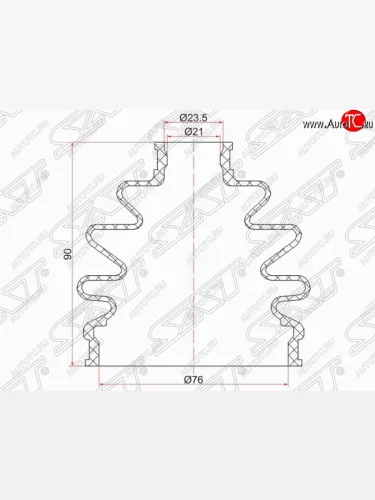Пыльник ШРУСа (наружный) SAT Subaru Forester SH (2008-2013)