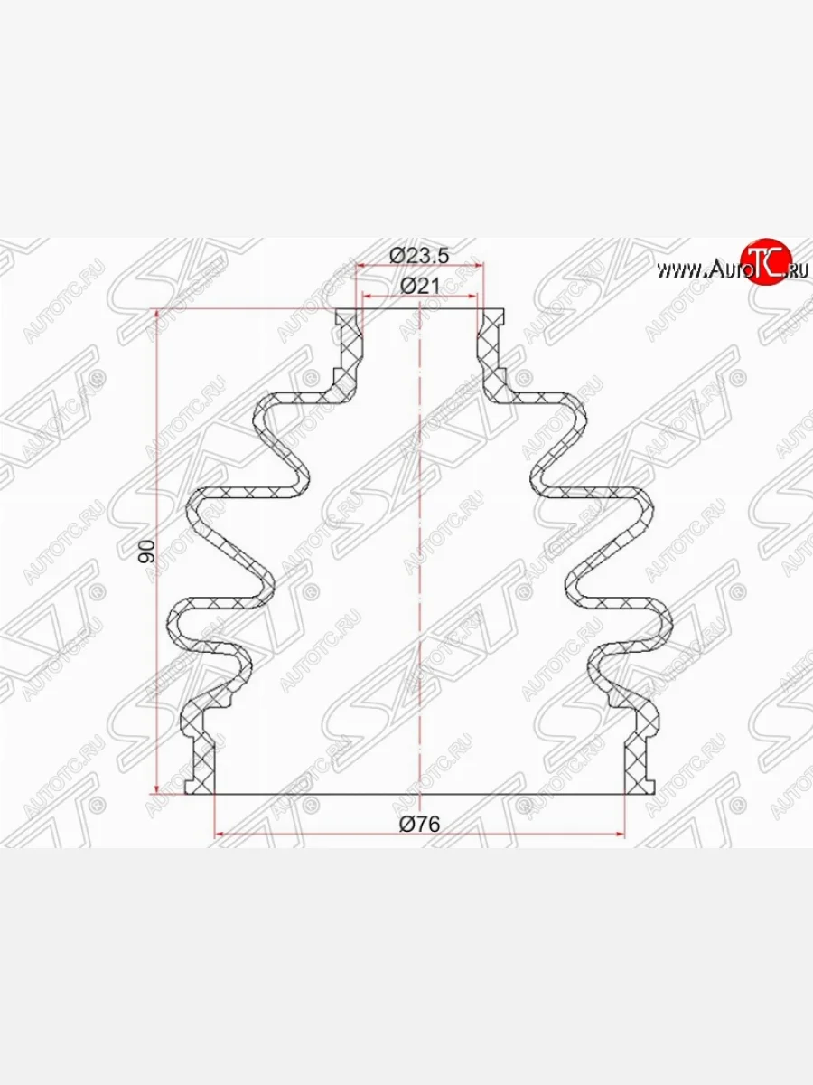 Пыльник ШРУСа (наружный) SAT  Subaru  Forester ( SF,  SG,  SH), Impreza ( GD,  GG)  в Керчи Республика Крым