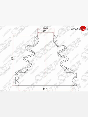 Пыльник ШРУСа (наружный/задний) SAT Subaru Impreza  GG (2000-2007) хэтчбэк дорестайлинг, хэтчбэк 1-ый рестайлинг, хэтчбэк 2-ой рестайлинг