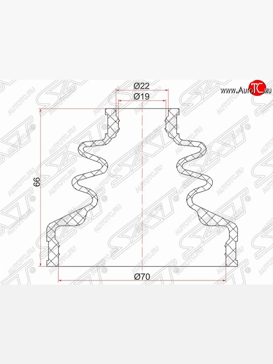 Пыльник ШРУСа (наружный/задний) SAT  Subaru Impreza (2000-2007) GG  в Керчи Республика Крым