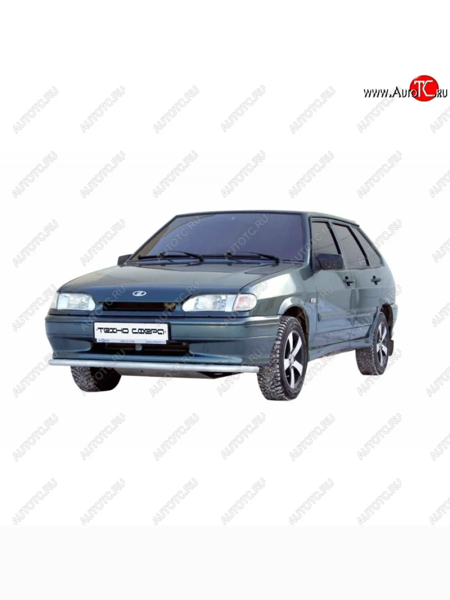 Защита переднего бампера ТехноСфера (Техно Сфера) (Сталь с покрытием, d43 mm) Лада ВАЗ 2113 (2004-2013) (цвет: Серебристый)  в Перми Пермском крае