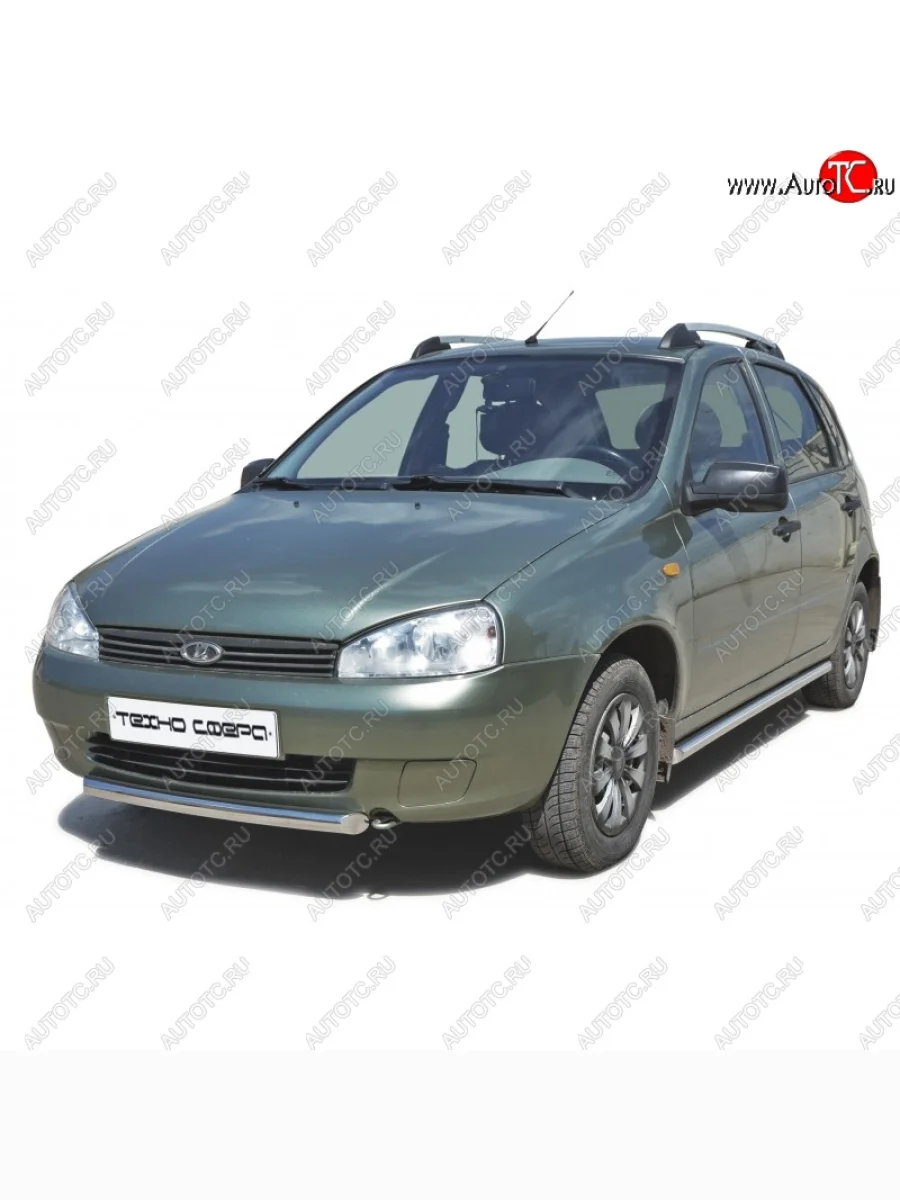 Защита переднего бампера ТехноСфера (Техно Сфера) (нержавейка, d51 mm) Лада ВАЗ Калина 1118 седан (2004-2013)  в Керчи Республика Крым