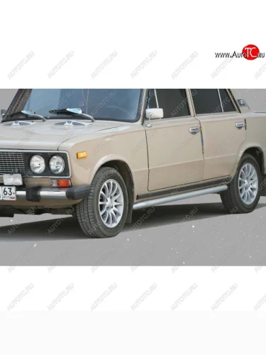 Защита порогов ТехноСфера (Техно Сфера) (Сталь с покрытием, 51 mm) Лада ВАЗ 2101 - 2107