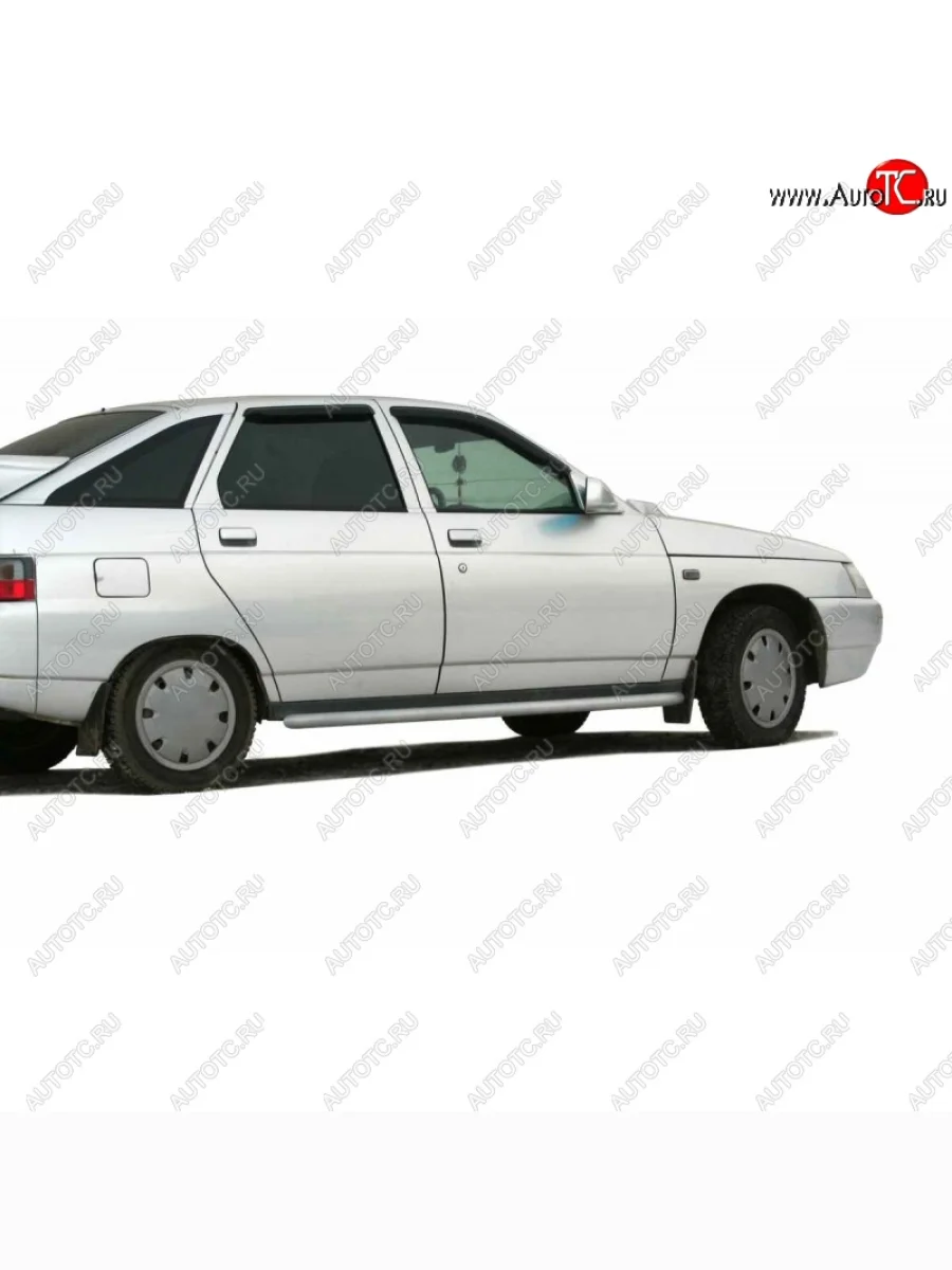 Защита порогов ТехноСфера (Техно Сфера) (Сталь с покрытием) Лада ВАЗ 2110 седан (1995-2007) (цвет: Серебристый)  в Самаре Самарской области