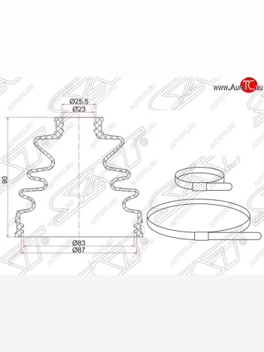 Пыльник ШРУСа (наружный) (SXV20) SAT Toyota Mark 2  X100 (1996-2000) седан