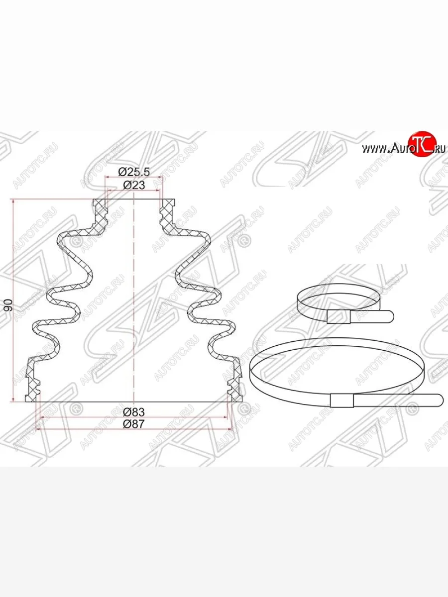 Пыльник ШРУСа (наружный) (SXV20) SAT  Toyota Mark 2 (1996-2000) X100  в Керчи Республика Крым