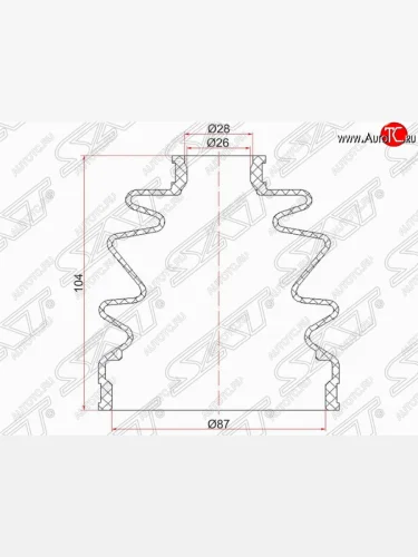 Пыльник ШРУСа (наружный) SAT Toyota Camry XV40 рестайлинг (2009-2011)