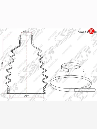 Пыльник ШРУСа (наружный) SAT Toyota Allion T260 седан дорестайлинг (2007-2010)