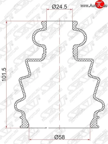 Пыльник ШРУСа (внутренний/правый) SAT Volkswagen Transporter T5 рестайлинг (2009-2015)
