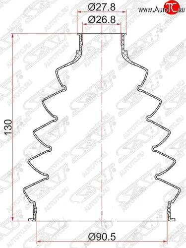 Пыльник ШРУСа (наружный) SAT Volvo XC60  дорестайлинг (2008-2013)