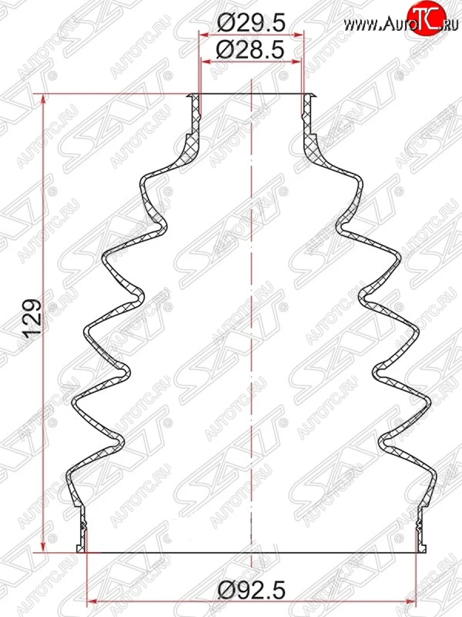 Пыльник ШРУСа (наружный) SAT Volvo XC60  дорестайлинг (2008-2013)  в Самаре Самарской области