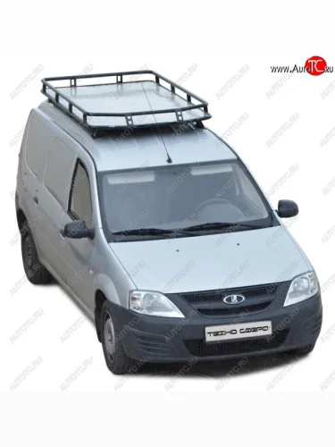 Багажник экспедиционный Трофи (с ал. листом с поперечинами) (Установка без рейлингов) Лада ВАЗ Ларгус (2012-2025) дорестайлинг R90, рестайлинг R90