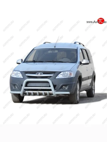 Защита переднего бампера ТехноСфера (Техно Сфера) (с усами и защитой двигателя, нержавейка, d63.5 mm) Лада ВАЗ Ларгус дорестайлинг R90 (2012-2021) Защита переднего бампера ТехноСфера (Техно Сфера) (с усами и защитой двигателя, нержавейка, d63.5 mm) Лада ВАЗ Ларгус дорестайлинг R90 (2012-2021)