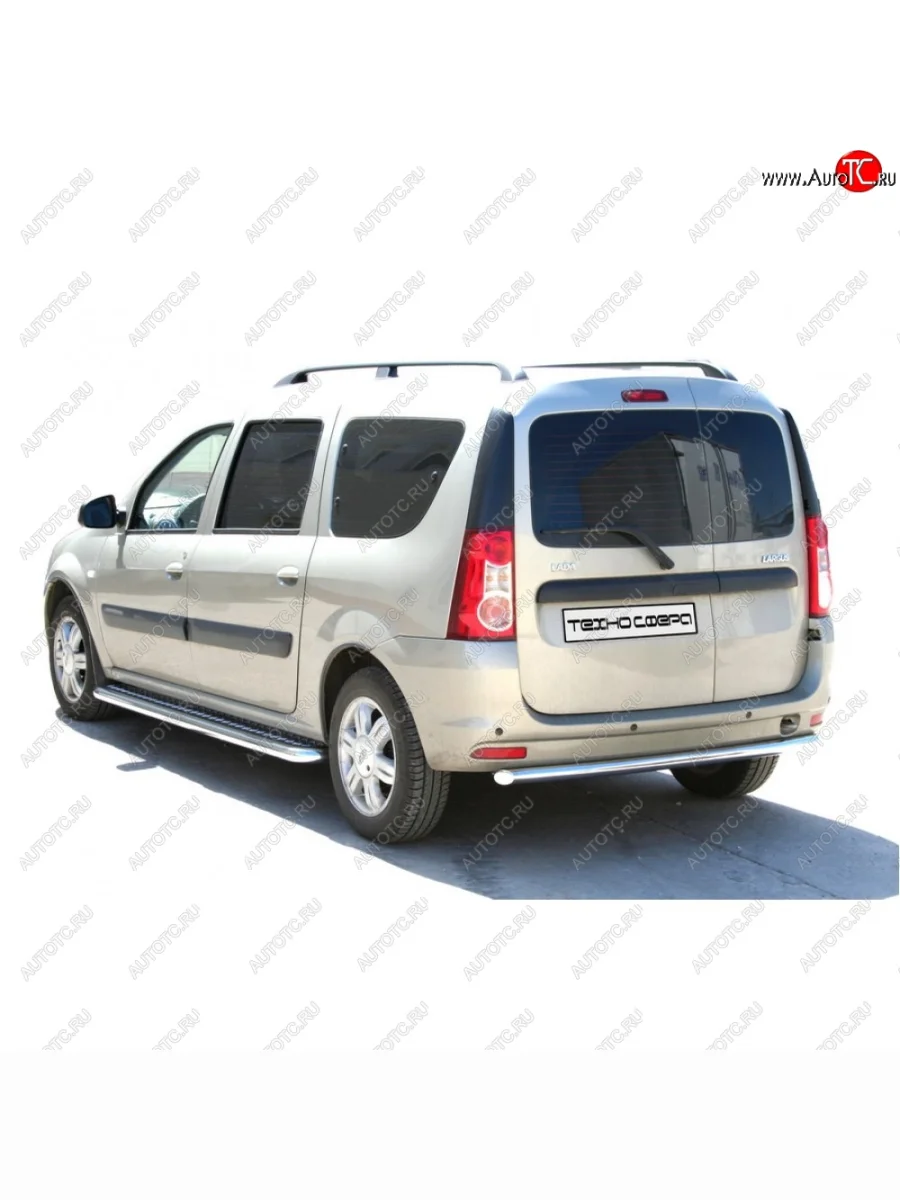 Порожки для ног Бумер (алюминий) Лада ВАЗ Ларгус рестайлинг R90 (2021-2025) (Стандарт)  в Керчи Республика Крым