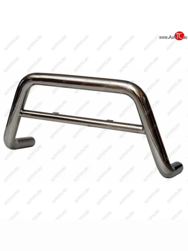 Защита переднего бампера ТехноСфера (Техно Сфера) (низкая. нержавейка, d63.5 mm) Chevrolet Niva  2123 (2009-2020), Лада ВАЗ 2123 (Нива Шевроле) (2009-2021)