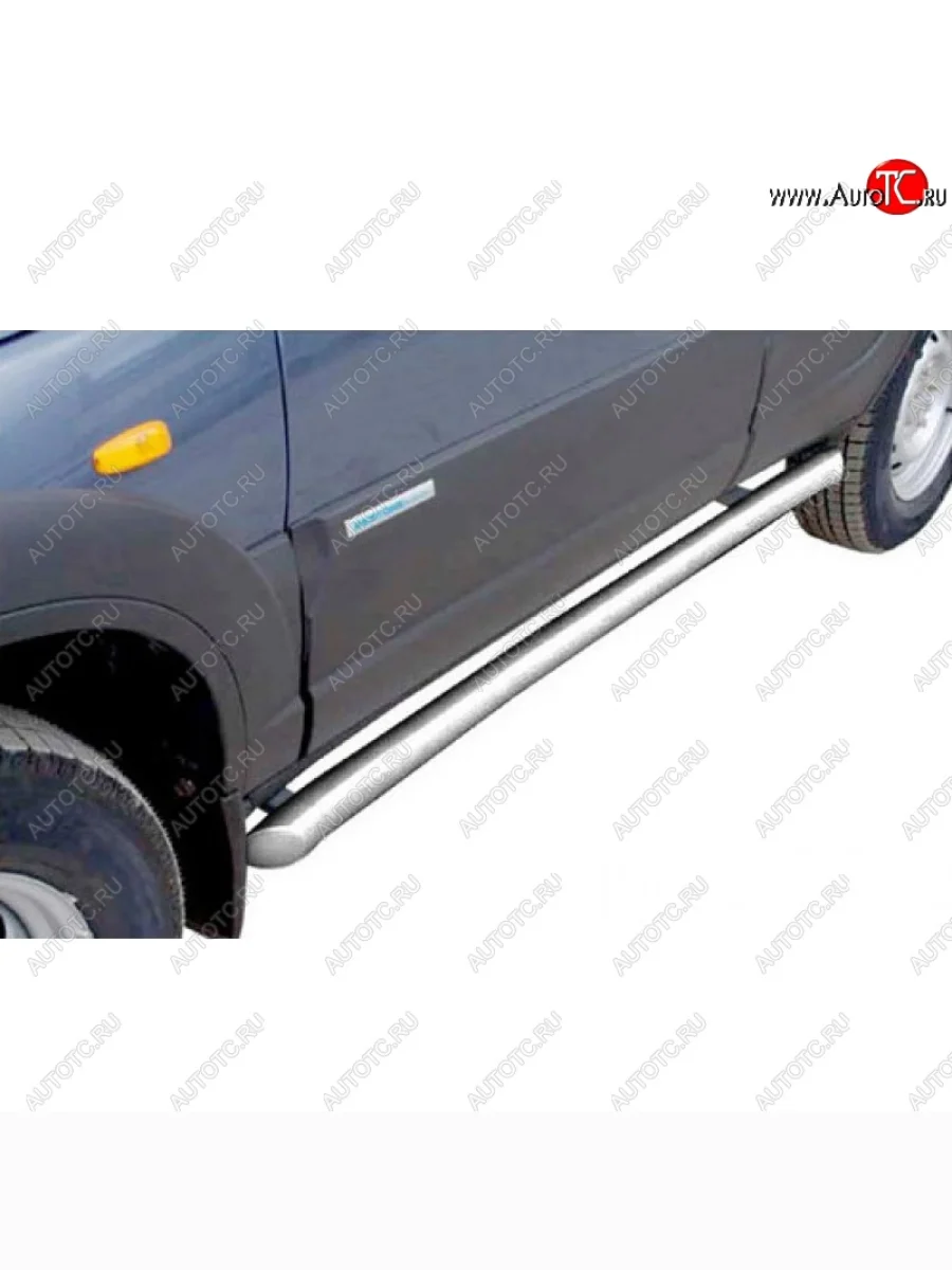 Защита порогов ТехноСфера (Техно Сфера) (изогнутая, нержавейка) Chevrolet Niva 2123 рестайлинг (2009-2020)  в Керчи Республика Крым