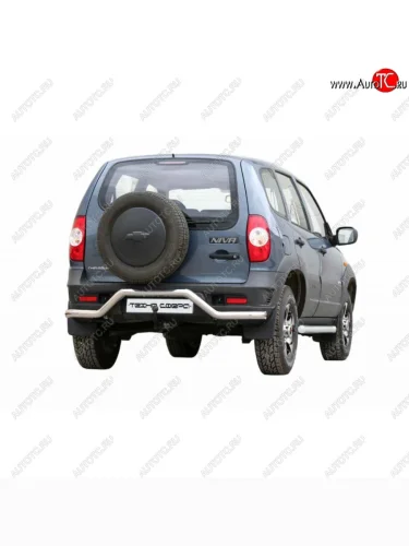 Защита заднего бампера ТехноСфера (Техно Сфера) (волна, нержавейка, d63.5 mm) Chevrolet Niva  2123 (2009-2020), Лада ВАЗ 2123 (Нива Шевроле) (2009-2021)