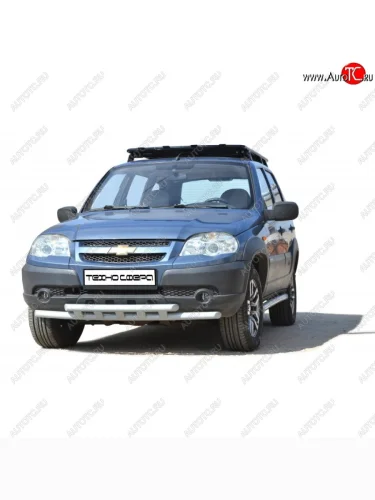 Защита переднего бампера ТехноСфера (Техно Сфера) (Сталь с покрытием) Chevrolet Niva  2123 (2009-2020), Лада ВАЗ 2123 (Нива Шевроле) (2009-2021)