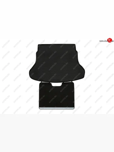 Коврик в багажник Element (с функцией защиты бампера Econom) Hyundai Solaris HCR седан дорестайлинг (2017-2020)