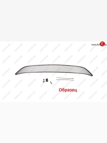 Сетка на бампер Arbori (черная. 15 mm) Hyundai Solaris  HCR (2017-2020) седан дорестайлинг